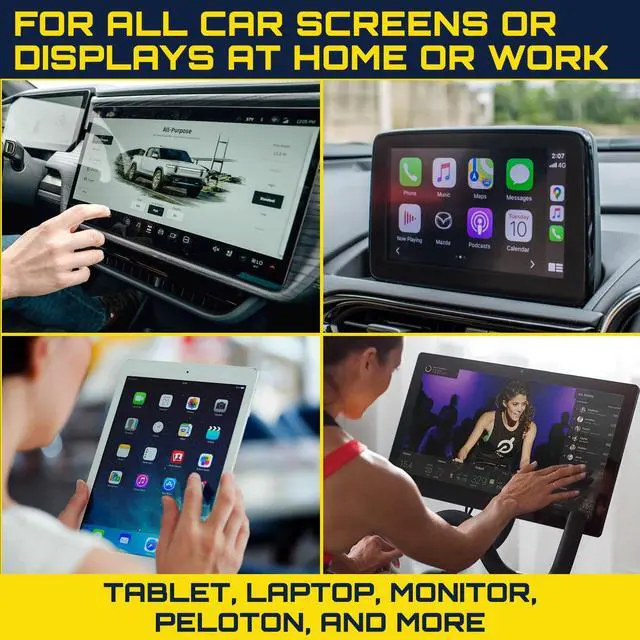 Alt view image 6 of 7 - Car Screen Cleaner Spray And Wipe, 2-in-1 Spray and Microfiber Cloth Touch Screen Cleaner For Car Display, Cell Phone, Laptop, IPad, IPhone, Macbook Air, Computer (Black)