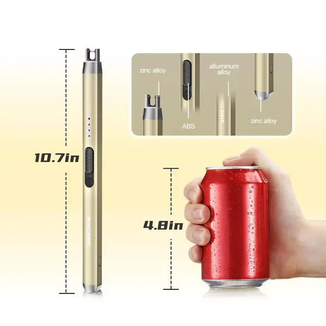 Alt view image 7 of 7 - Candle Lighter Electric Rechargeable USB Plasma Arc Lighter with Safety Lock, Mothers Day Birthday Gifts for Women Windproof Flameless Long Matches Lighters for Candle,Grill,BBQ,Camping