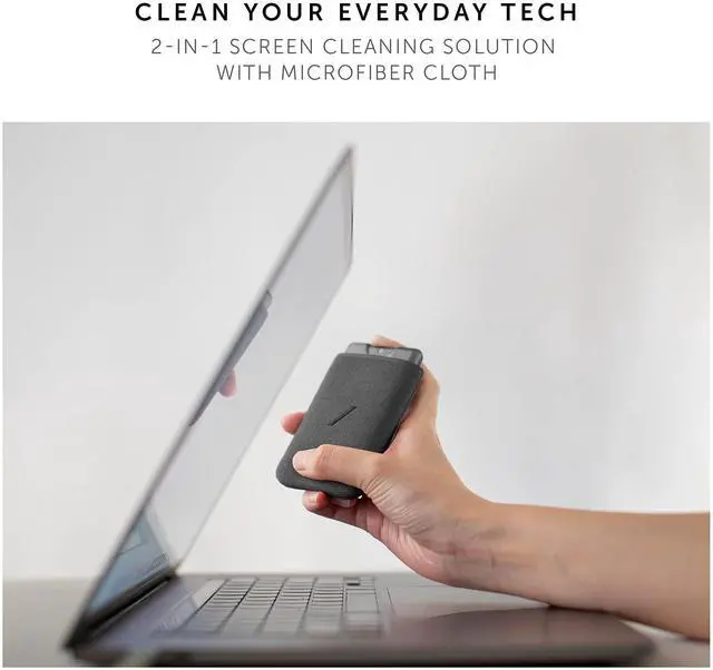 Alt view image 2 of 7 - Clean Screen Spray 2-in-1 Screen Cleaning Solution with Microfiber Sleeve for Laptops, Tablets, Phones & More Pocket-Sized Design Alcohol, Ammonia & Odor-Free Solution