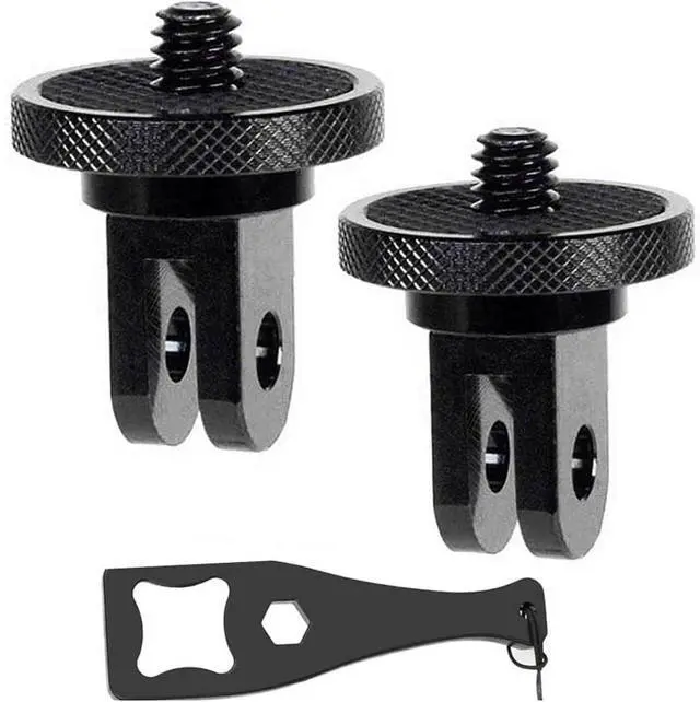 Main image of Aluminum Camera Tripod Adapter 1/4"-20 Conversion Adapter Mounts Compatible with Gopro Action Cameras Insta360 and Other Standard 1/4 Accessories, Quarter Inch Mount Adapter (Type AA)