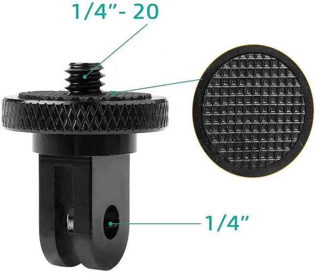 Alt view image 3 of 7 - Aluminum Camera Tripod Adapter 1/4"-20 Conversion Adapter Mounts Compatible with Gopro Action Cameras Insta360 and Other Standard 1/4 Accessories, Quarter Inch Mount Adapter (Type AA)