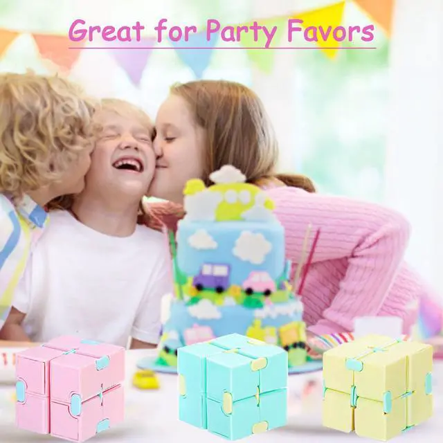 Alt view image 6 of 7 - 24 Pieces Infinity Cube Fidget Toy Mini Blocks Cube Bulk Gadget Sensory Toy Hand Held Blocks Finger Gadget Gift for Adults Anxiety Stress Relief Game(Cute Style)