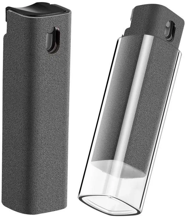 Main image of Screen Cleaner, All-in-One Spray & Wipe Cleaner, with Transparent Protective Shell for All Phones, Laptop and Tablet Screens (Gray)