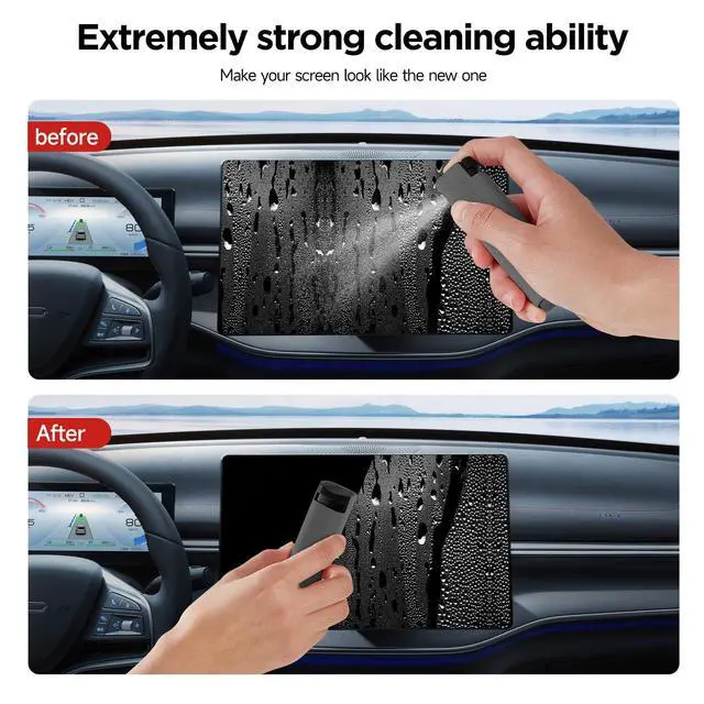 Alt view image 2 of 7 - Screen Cleaner, All-in-One Spray & Wipe Cleaner, with Transparent Protective Shell for All Phones, Laptop and Tablet Screens (Gray)
