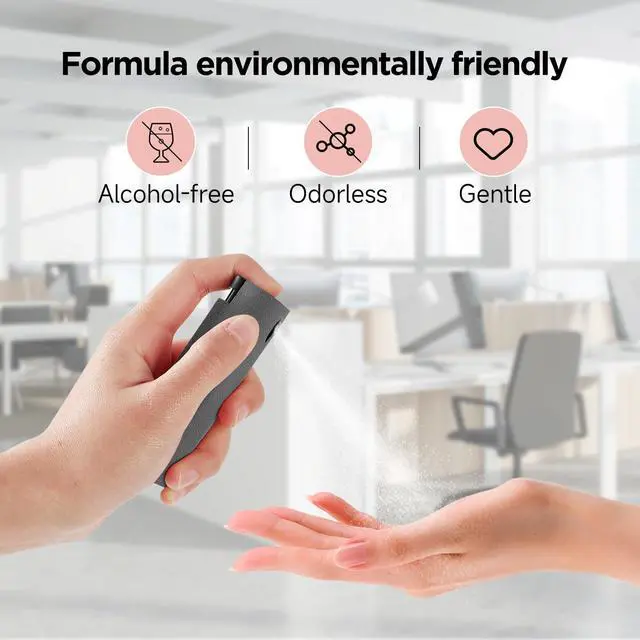 Alt view image 5 of 7 - Screen Cleaner, All-in-One Spray & Wipe Cleaner, with Transparent Protective Shell for All Phones, Laptop and Tablet Screens (Gray)