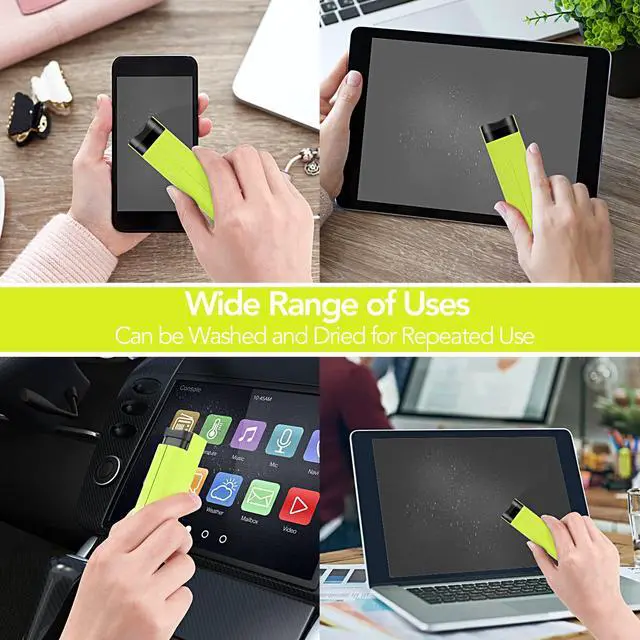 Alt view image 5 of 6 - 2 Pcs Fingerprint Proof Screen Cleaner,3 in 1Touchscreen Mist Cleaner Spray Wipe Cleaner Fingerprint-Proof Soft Fiber Flannel,Safe for All Phones Glasses Tablet Laptop TV Watch Screens(Green)