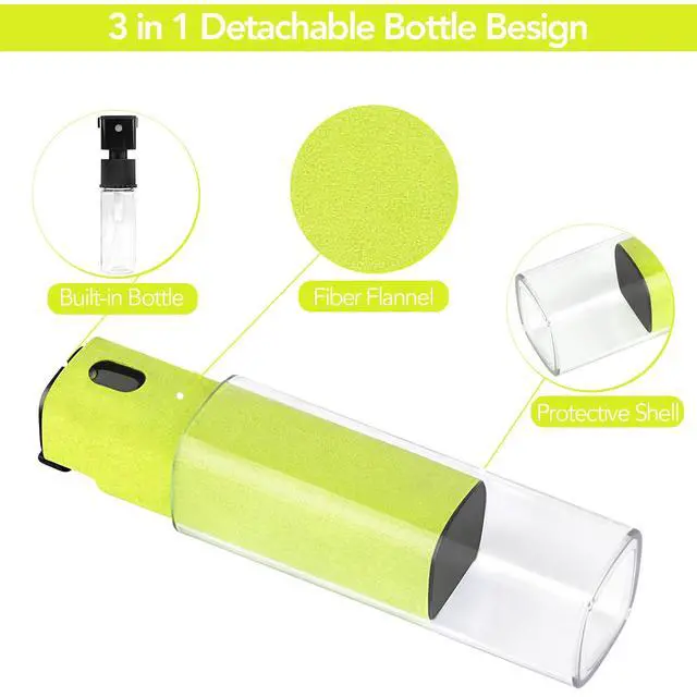 Alt view image 2 of 6 - 2 Pcs Fingerprint Proof Screen Cleaner,3 in 1Touchscreen Mist Cleaner Spray Wipe Cleaner Fingerprint-Proof Soft Fiber Flannel,Safe for All Phones Glasses Tablet Laptop TV Watch Screens(Green)