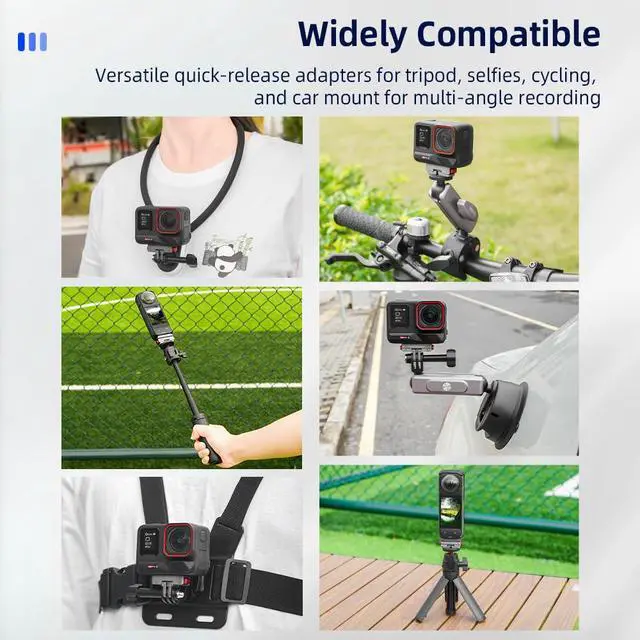 Alt view image 7 of 7 - X5 Quick Release Magnetic Base for Insta 360 Ace Pro 2/Ace Pro/Ace Camera, Aluminum Alloy Expansion Adapter mount for Insta360 X5/X4 Air, with 1/4" Screw Hole for Tripod, Selfie Stick Accessories