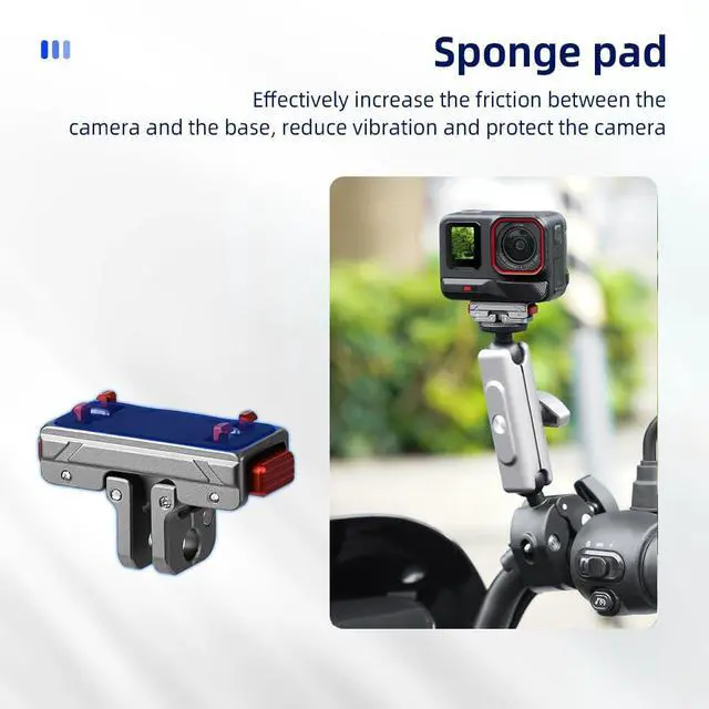 Alt view image 6 of 7 - X5 Quick Release Magnetic Base for Insta 360 Ace Pro 2/Ace Pro/Ace Camera, Aluminum Alloy Expansion Adapter mount for Insta360 X5/X4 Air, with 1/4" Screw Hole for Tripod, Selfie Stick Accessories