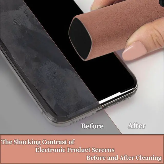 Alt view image 5 of 5 - Computer Laptop Phone Screen Cleaner, Hatstart Touchscreen Cleaning Spray and Wipes Accessories to Remove Fingerprint for MacBook Display iPad iPhone Screens Mac TV - Pink Purple Blue