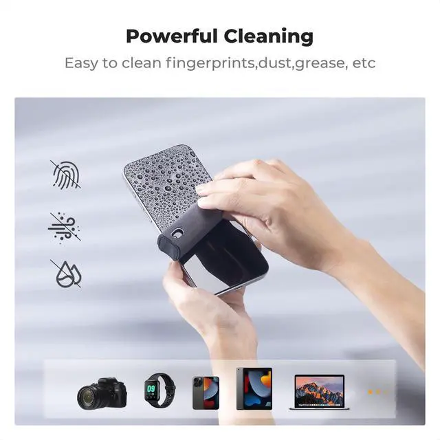 Alt view image 4 of 7 - Touchscreen Screen Cleaner Kit 2 Pcs, for TV, Laptop, PC,Phone, Tablet and Car Screen Cleaner, Two in One Spray and Microfiber Cloth(Grey&Pink)
