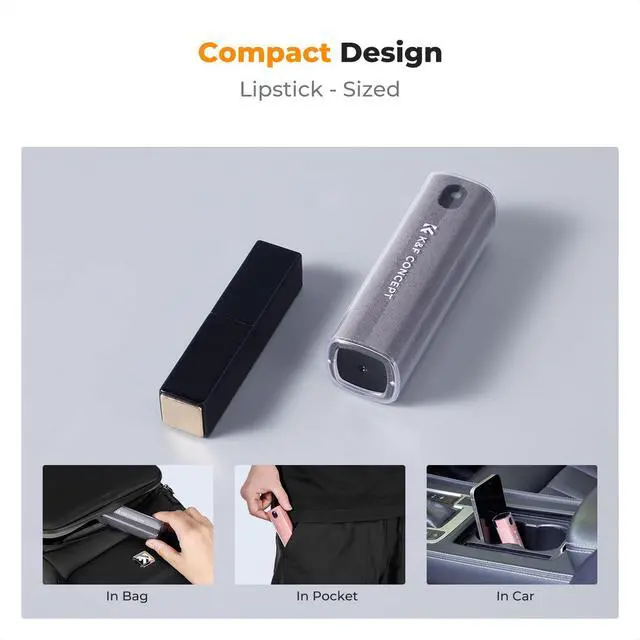 Alt view image 7 of 7 - Touchscreen Screen Cleaner Kit 2 Pcs, for TV, Laptop, PC,Phone, Tablet and Car Screen Cleaner, Two in One Spray and Microfiber Cloth(Grey&Pink)