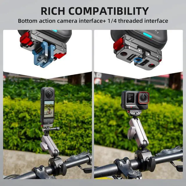Alt view image 5 of 7 - X5 Magnetic Quick Release Base for Insta360 X5, Aluminum Alloy Mount for Insta 360 Ace Pro 2/Ace Pro/Ace, with 1/4Threaded Hole & Foldable Action Camera Adapter Accessories(Not for X4/X3)