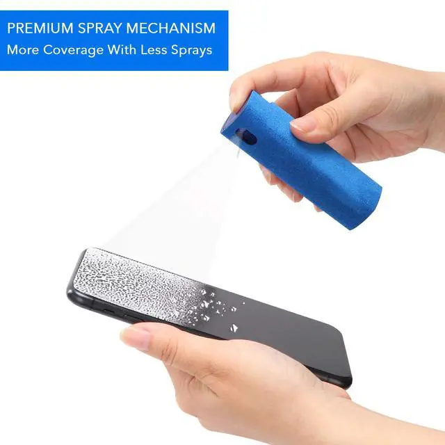 Alt view image 3 of 6 - Screen Cleaner | Unibody All-in-One Spray and Microfiber Wipe Cloth for All Electronic Devices Computers TVs Phones Tablets | Streak Free, Alcohol Free, Ammonia Free, Odor Free