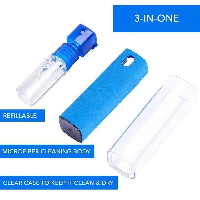 Alt view image 2 of 6 - Screen Cleaner | Unibody All-in-One Spray and Microfiber Wipe Cloth for All Electronic Devices Computers TVs Phones Tablets | Streak Free, Alcohol Free, Ammonia Free, Odor Free