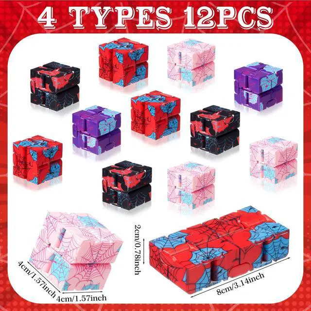 Alt view image 2 of 7 - 12 Pack Infinity Cube Fidget Gadget Fidgeting Game for Adults, Cool Mini Gadget for Stress Anxiety Relief and Kill Time