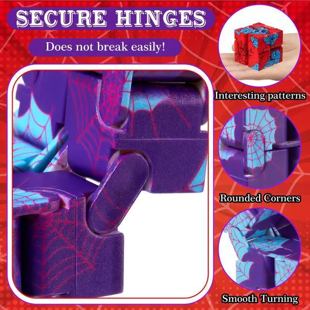 Alt view image 3 of 7 - 12 Pack Infinity Cube Fidget Gadget Fidgeting Game for Adults, Cool Mini Gadget for Stress Anxiety Relief and Kill Time