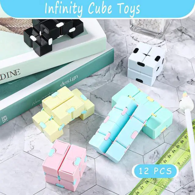 Alt view image 3 of 6 - 22 Pieces Infinity Cube Fidget Toys for Kids Handheld Anxiety Relief Fidget Cube Blocks for Teens Boys Girls Adults Relieve Stress Gifts and Kill Time(Multicolored)