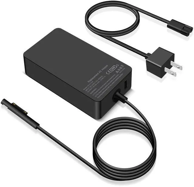Main image of 65W Surface Charger Compatible with Microsoft Surface Pro 11,10,9,8,7+,7,6,5,4,3,X, Windows Surface Laptop 6,5,4,3,2,1,Studio, Surface Book 3,2,1, Surface Go 3,2,1,Tablet, Support 44W, 36W