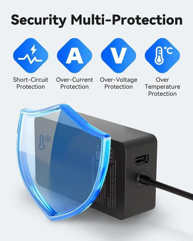 Alt view image 3 of 7 - 65W for Microsoft Surface Laptop Charger