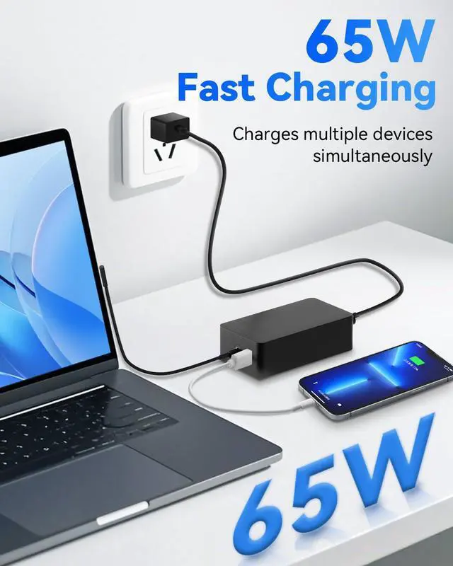 Alt view image 5 of 7 - 65W for Microsoft Surface Laptop Charger