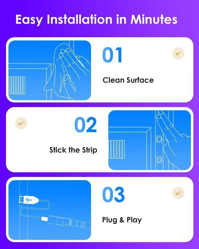 Alt view image 7 of 7 - LED Lights for TV, 16.4ft RGB TV Backlight for 45-75 Inch TVs, Bluetooth APP & 20-Key Remote Control, Music Sync 5050 RGB LED Strip Lights USB Powered, Ambient Lighting for Bedroom Gaming Room