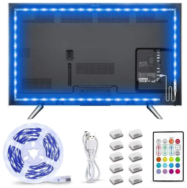 Main image of LED Lights - 14.8ft RGB LED Strip for 60-70in TV, 4096 DIY Colors Options, Smart Ambient Lighting for Bedroom & Gaming Room Decor
