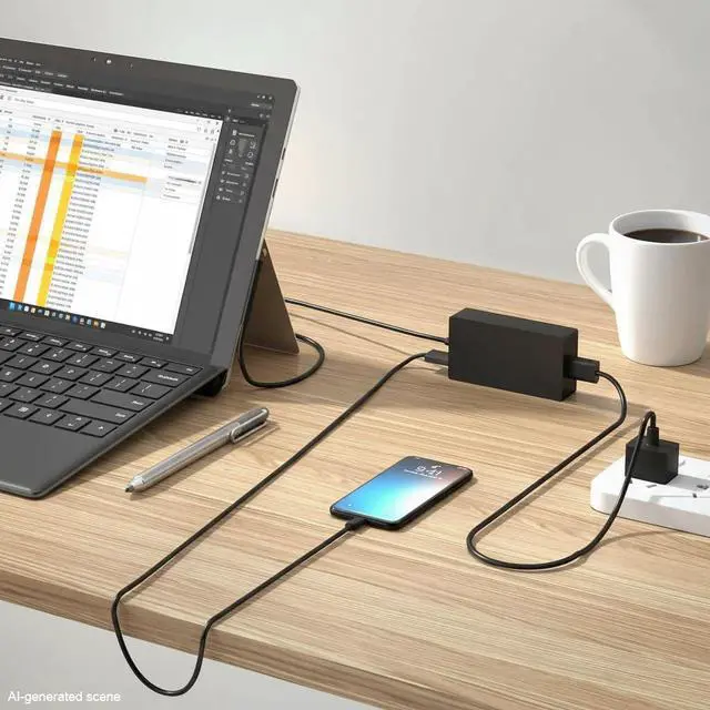 Alt view image 7 of 7 - 65W Surface Pro Charger,Compatible with Microsoft Surface Pro 3/4/ 5/6/7/8/9/10/11/X, Surface Laptop 1/2/3/4/5/6/7 Surface Book 1/2 Surface Go 1/2/3