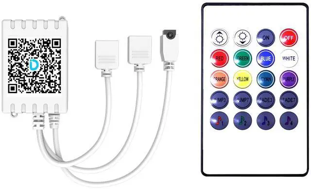 Main image of 2 Ports 20 Key Smart Wi-Fi Led Strip Lights Remote Control, Output Dimmable Remote Controller Voltage DC 24V(Without Power Adapter)