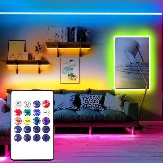 Alt view image 2 of 6 - 2 Ports 20 Key Smart Wi-Fi Led Strip Lights Remote Control, Output Dimmable Remote Controller Voltage DC 24V(Without Power Adapter)