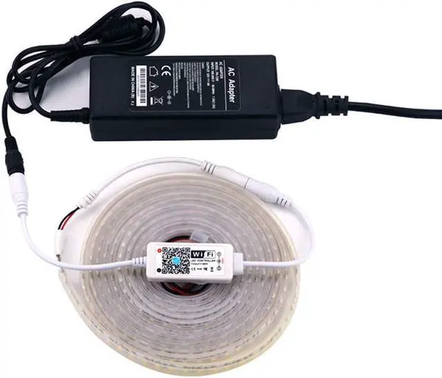 Alt view image 4 of 5 - Smart Single Color LED Lights Strip Controller WiFi Bluetooth Light 5050 2835 Control Box Compatible with Alexa Google Home siri(1)