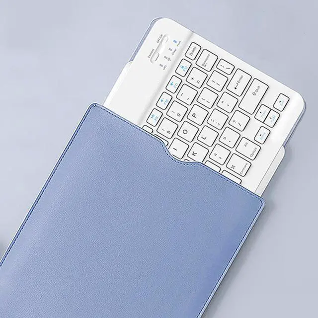 Alt view image 6 of 7 - Bluetooth Keyboard for iPad, Rechargeable Portable 10 inch Wireless Keyboard for iPhone, iPad mini, Samsung Tablets Keyboards Ultra-Slim, Travel Office Computer Accessories