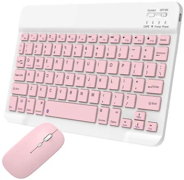 Main image of Bluetooth Keyboard and Mouse Combo for iPad, 10 inch Wireless Keyboard & Mouse, Ultra-Slim Portable Rechargeable Keyboard for iPad Pro Air Mini iPhone Samsung Tablet, iPhone15/14/13 Pro