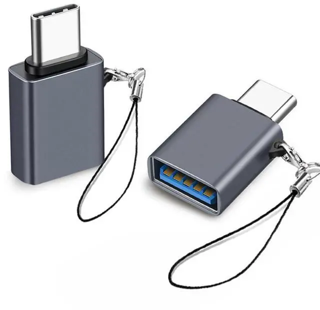 Main image of USB to USB C Adapter, 10Gbps USB C to USB 3.2 Adapter (2 Pack), OTG+3A Fast ChargingCompatible with iPhone 15 Pro/Max, Samsung Galaxy, MacBook Pro Air, Thunderbolt 4/3