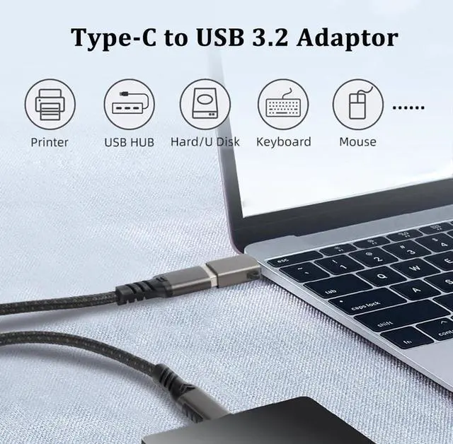 Alt view image 3 of 7 - USB to USB C Adapter, 10Gbps USB C to USB 3.2 Adapter (2 Pack), OTG+3A Fast ChargingCompatible with iPhone 15 Pro/Max, Samsung Galaxy, MacBook Pro Air, Thunderbolt 4/3