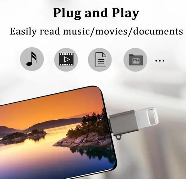 Alt view image 6 of 7 - USB to USB C Adapter, 10Gbps USB C to USB 3.2 Adapter (2 Pack), OTG+3A Fast ChargingCompatible with iPhone 15 Pro/Max, Samsung Galaxy, MacBook Pro Air, Thunderbolt 4/3