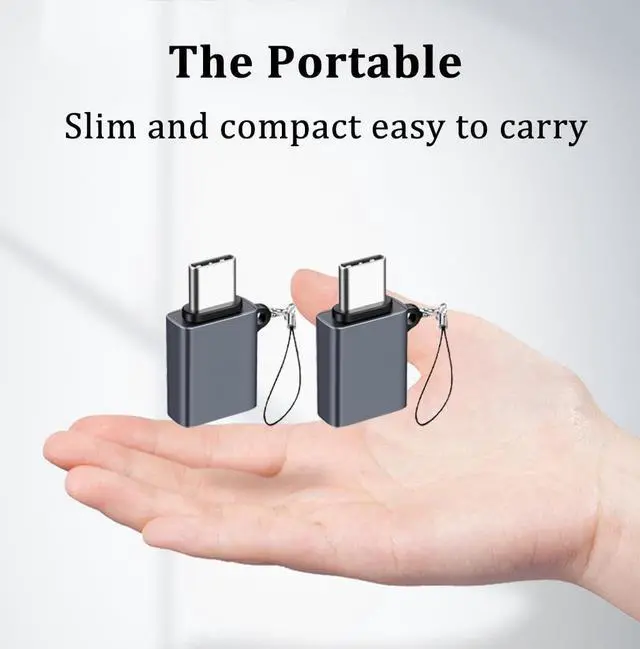 Alt view image 7 of 7 - USB to USB C Adapter, 10Gbps USB C to USB 3.2 Adapter (2 Pack), OTG+3A Fast ChargingCompatible with iPhone 15 Pro/Max, Samsung Galaxy, MacBook Pro Air, Thunderbolt 4/3