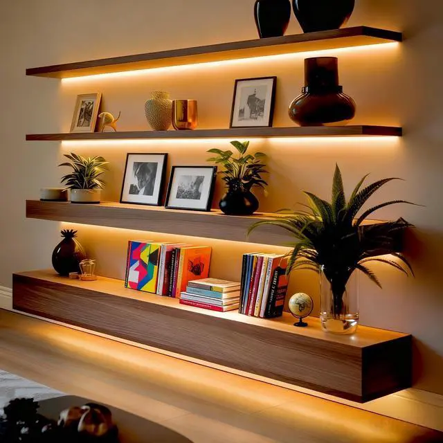 Alt view image 4 of 6 - COB LED Strip Light with Remote, 16.4ft, 3000K Dimmable, Warm White LED Lights for Mirror, Under Bed, Stair, Cabinet, TV Backlight, Cuttable LED Light Strip