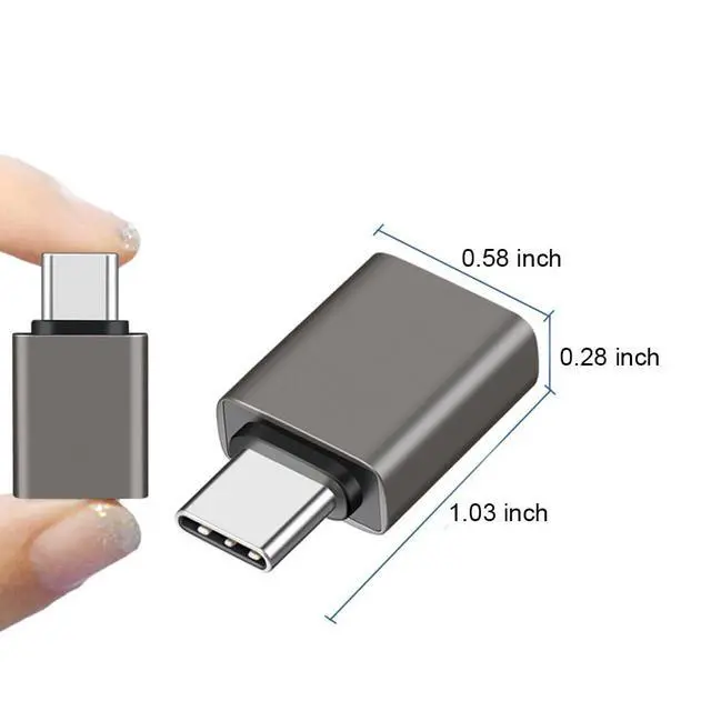 Alt view image 5 of 5 - USB C Male to USB A Female OTG Adapter (2 Pack),USB 3.2 GEN2 10Gbps High-Speed Data PD 60W Fast Charging for iMac,MacBook Pro/Air,iPhone 16 15,iPad,Microsoft Surface,Samsung Galaxy S24/23/22,etc.