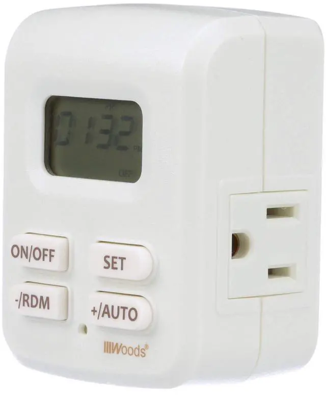 Main image of Southwire Woods Indoor Plug-In Astronomical Timer - Automate Appliances - 2 Grounded Outlets - Energy-Saving Timer - Home Security - Programmable Daily Schedules