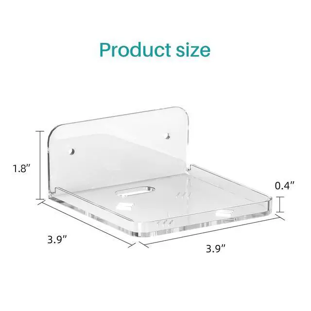 Alt view image 6 of 7 - Wall Mount Floating Shelves for 2 Pcs Camera Mini Speaker Shelf Baby Monitor - Clear Mini Shelf Flexible Use for Wall Space in Bedroom Bathroom Kitchen Living Room