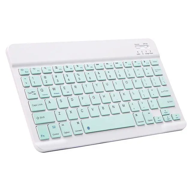 Main image of Ultra-Slim Bluetooth Keyboard Portable Mini Wireless Keyboard Rechargeable for Apple iPad iPhone Samsung Tablet Phone Smartphone iPadOS iOS Android (10 inch Green)