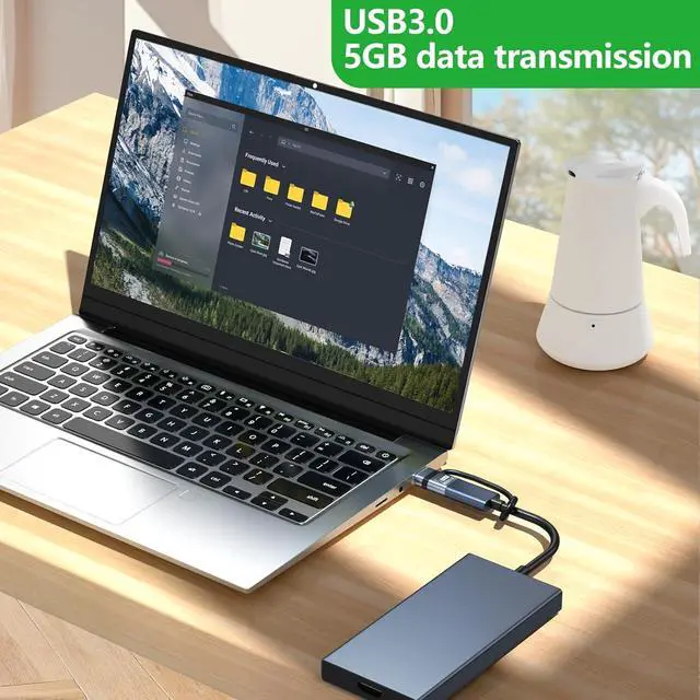 Alt view image 4 of 6 - USB C3.0 Adapter 4 Pack, USB Male to Type-C 3.0 Female, Compatible with MacBook Pro, MacBook Air, Phone 15 16, Pad Pro and More Type C or Thunderbolt 3 Devices