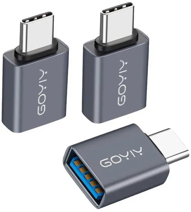 Main image of [10Gbps USB C to USB Adapter, USB C Male to USB Female Adapter,USB3.2 Gen 2,3-Pack,Compatible with MacBook Pro/Air, Laptops, Phones and Other Type C or Thunderbolt 4/3 Devices(Grey)
