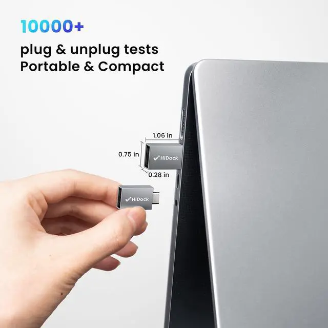 Alt view image 7 of 7 - USB C to USB Adapter 10Gbps, 2 Pack USB C 3.2 Male to USB A Female Adapter Compatible with MacBook Pro/Air/iPad Pro, Notebook, Dell XPS and More Type C Devices, Space Grey