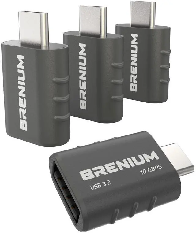 Main image of USB C to USB Adapter 4-Pack, USB 3.2, 10Gbps, Type C Male to A Female, Compatible with Apple MacBook, Microsoft Surface, Dell (USB-A to USB-C)