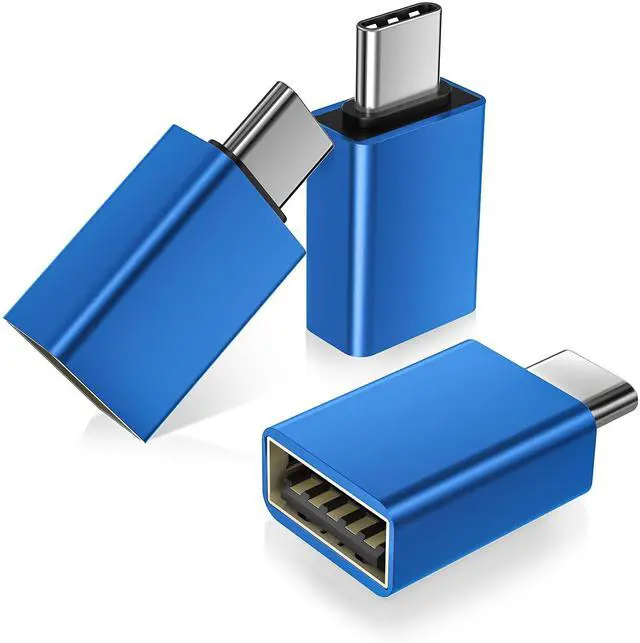 Main image of USB C to USB Adapter 3Pack,USBC Male to USBA 3.0 Female OTG Adapter,Type C Thunderbolt 5 4 3 Converter for iPhone 17 17e 16 Max,MacBook Pro Air,Mac,iPad,Microsoft Surface,Samsung Galaxy S26