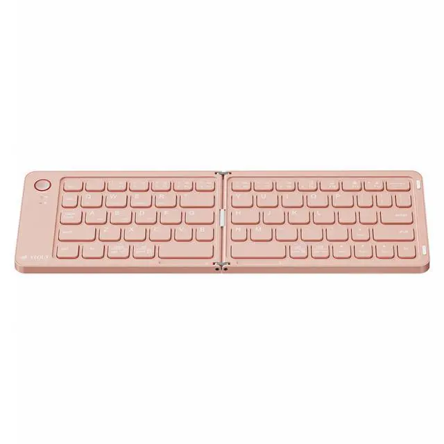 Main image of Foldable Bluetooth Keyboard, Ultra-Thin Portable Wireless Keyboard with Backlit, Lightweight for Laptop, iPad, iPhone, Android, Windows, Mac