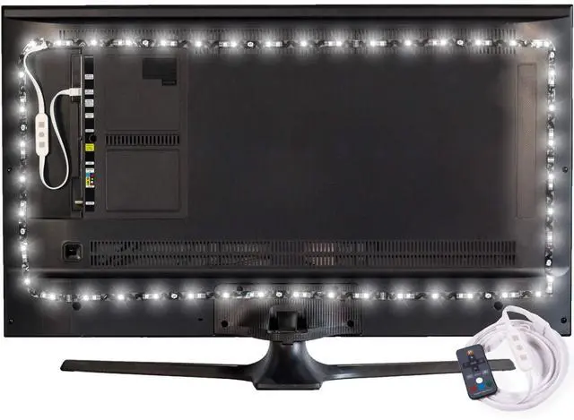 Main image of LED Strip Lights Backlight, USB Light Strips w/Remote for 15 Ambient Color Bias Lighting Options & 10 Brightness Modes, for TV/Computer Decor/Indoor Use, Size (30"-40" TV)