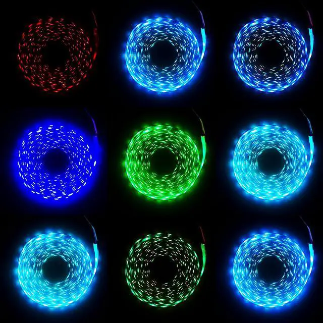 Alt view image 5 of 7 - LED Strip Lights 16.6 feet (5 Meter) RGB Color with APP and IR Remote 5050 SMD LED 30 Lights Per Meter for Bedroom,Home,TV Backlight with Remote Control (Black, 5 Meter 150 led Lights)